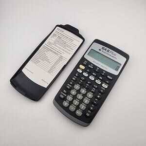 Texas Instruments BA 2 II PLUS Adv. Business Analyst Calculator W/ Cover Tested
